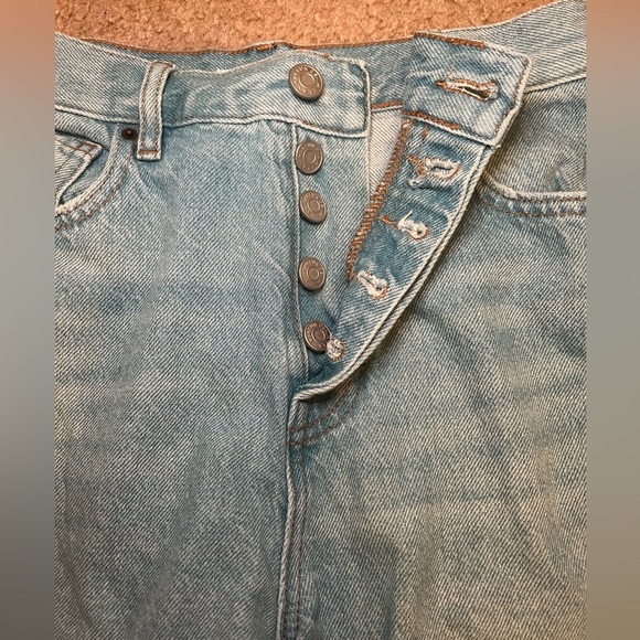 Pacsun Blue Jeans with Dark Patch Women’s Size 25 High Rise Straight - Picture 2 of 7